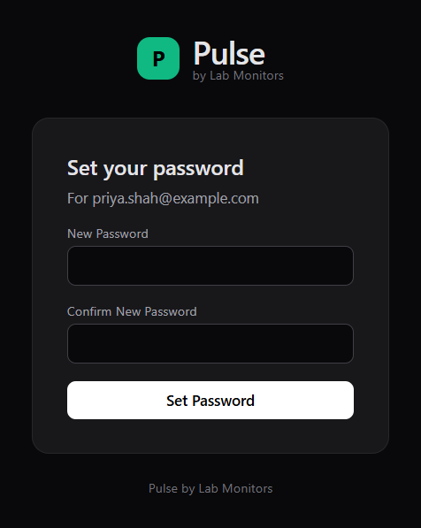 Set your password form