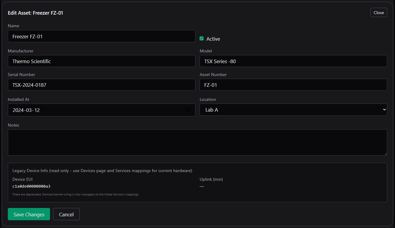 Edit Asset editor