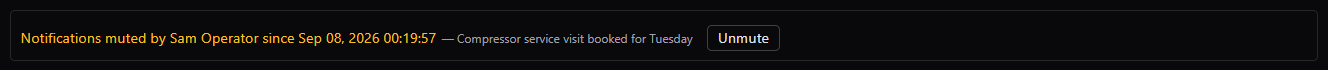 Mute block with the Unmute button